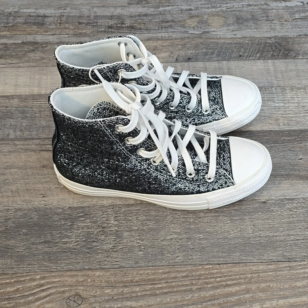 Converse CHUCK TAYLOR All Star High Top Glitter Sneakers Women 7.5 - Picture 1 of 11